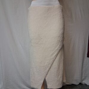 NEW Express Soft Cream Wrap Pencil Skirt Midi Size XL